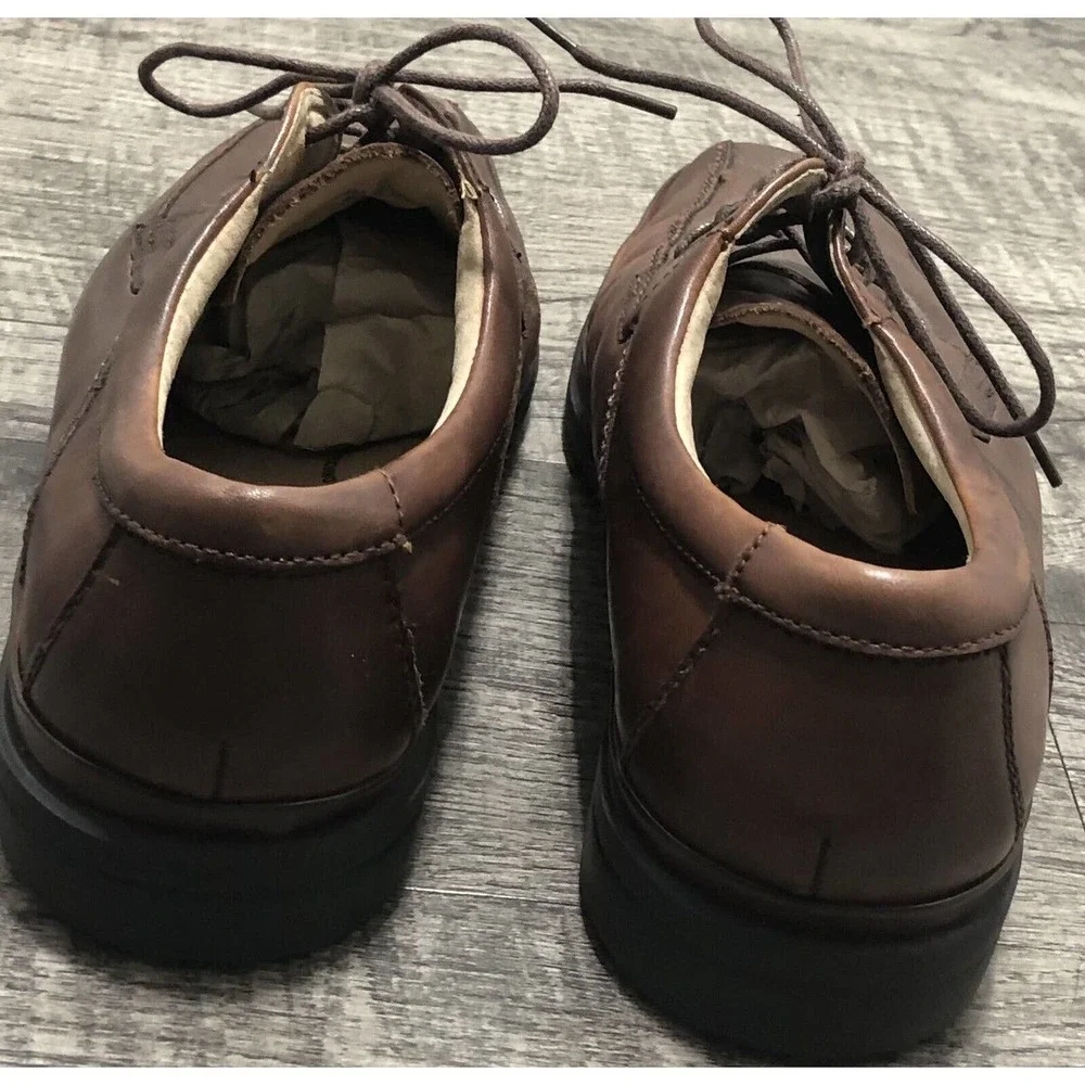 Florsheim Men's Oxford Brown Leather Dress Shoes Loafers Lace Up Tie Size 9D - Picture 5 of 8